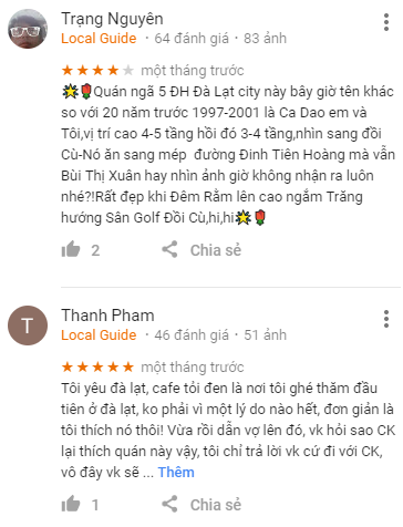 Review cafe Tỏi Đen Đà Lạt