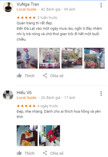 Review Tiệm Cafe Hoa Hồng Đà Lạt