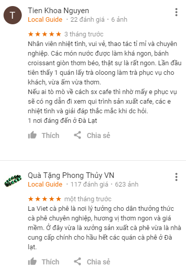 Review La Viet Coffee Đà Lạt