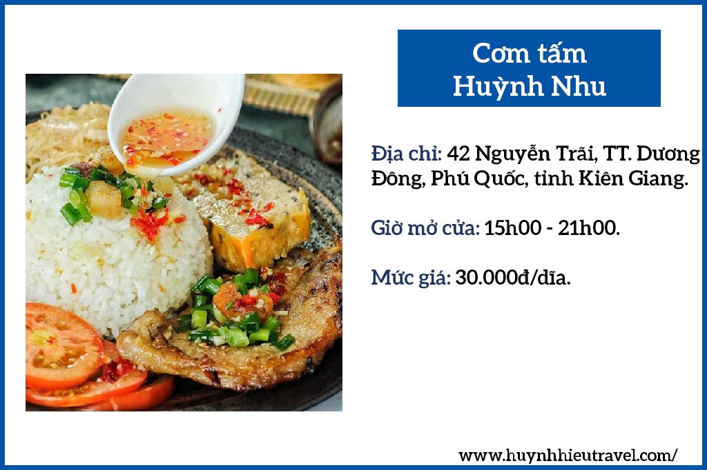 Giới thiệu cơm tấm Huỳnh Nhu Phú Quốc