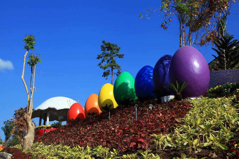 Các quả trứng ở khu du lịch Trăm Trứng